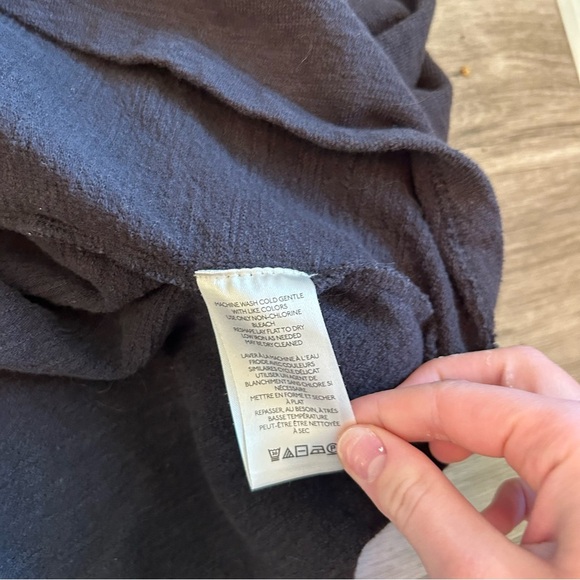 Pilcro by Anthropologie Black Layered Babydoll Blouse Top 100% Cotton Size M - Picture 4 of 5